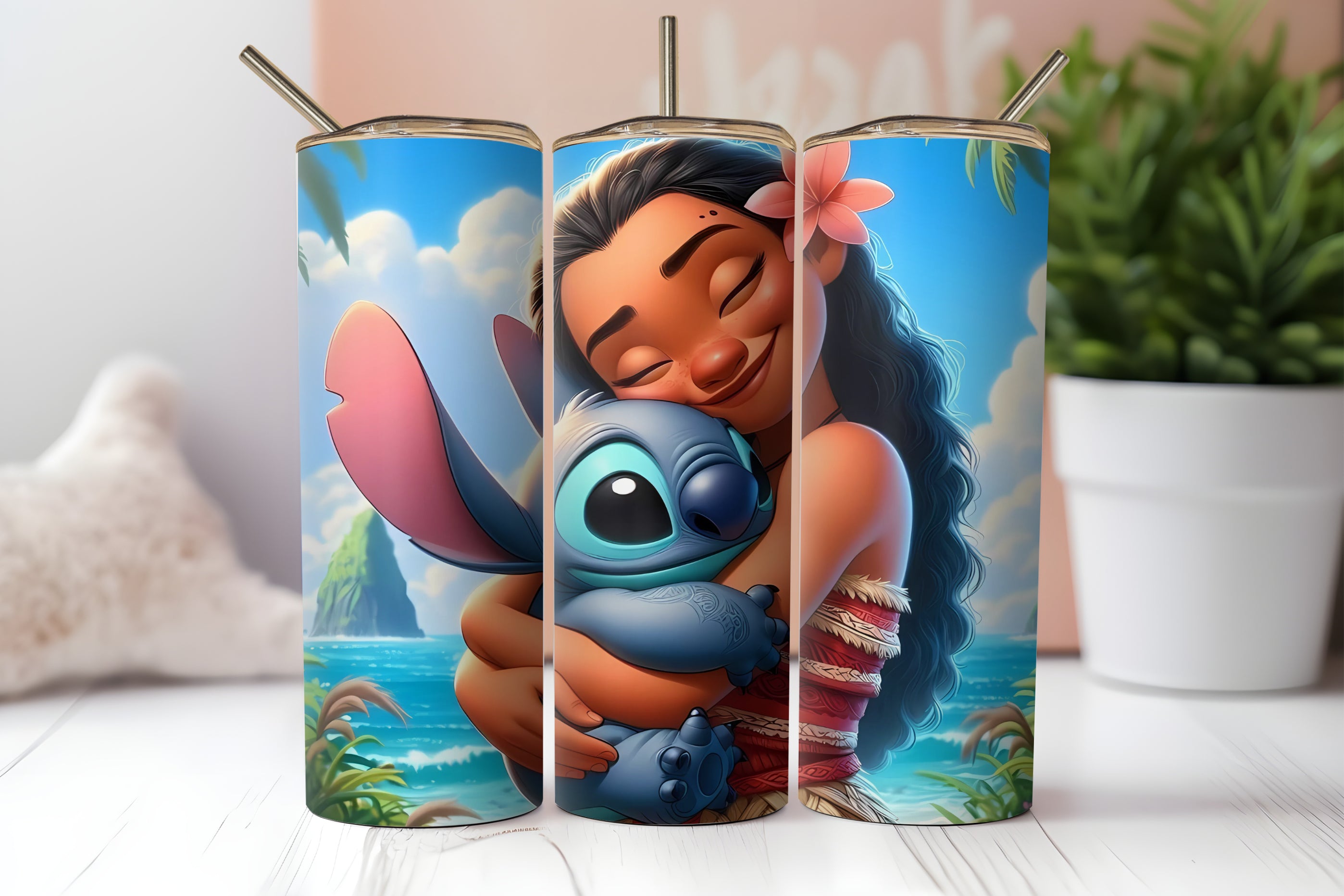 Stitch and Ohana theme 20oz Tumbler