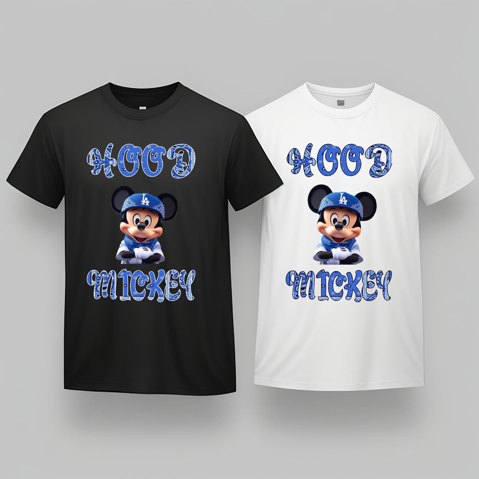 Hood Mickey, Blue Bandana theme T-shirt