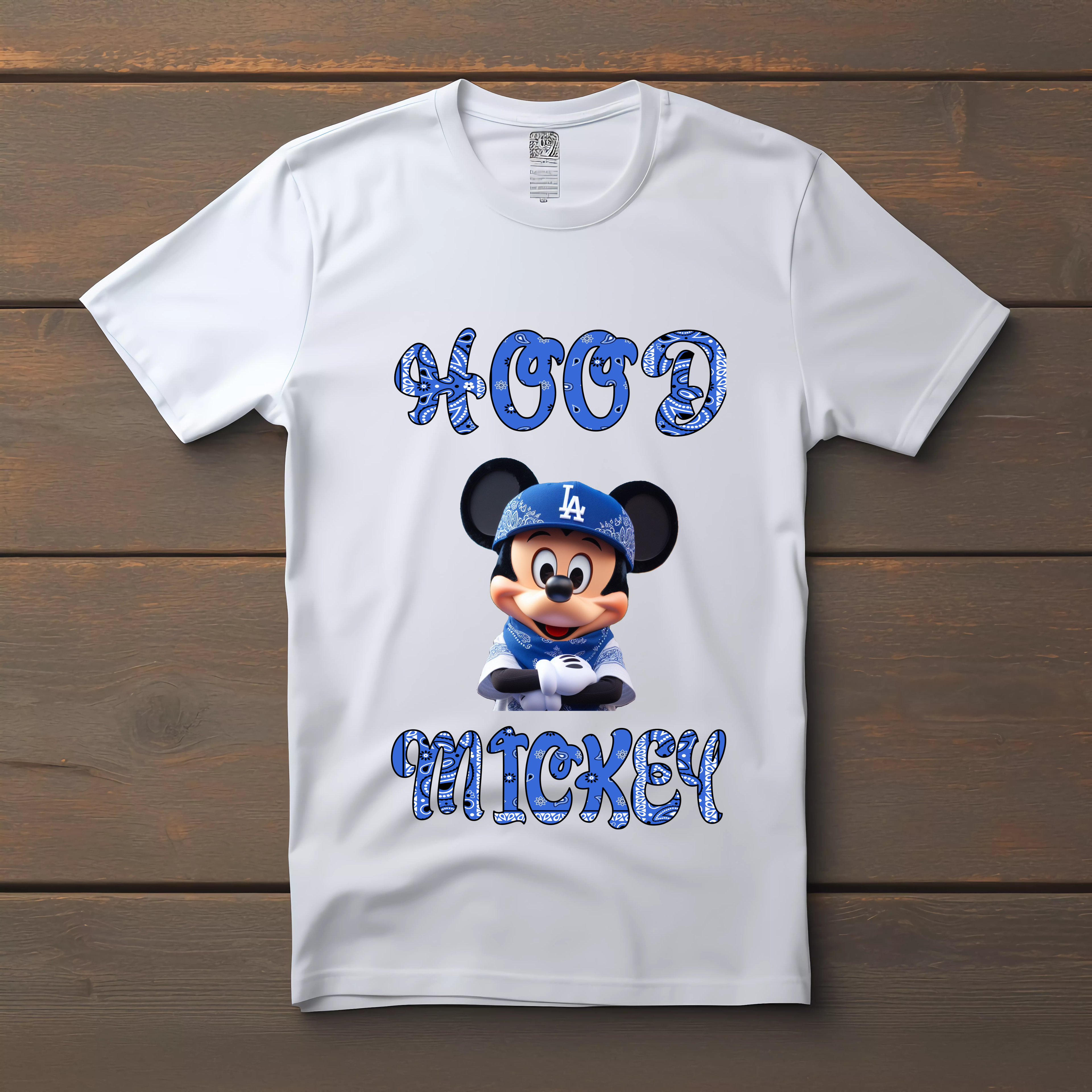 Hood Mickey, Blue Bandana theme T-shirt