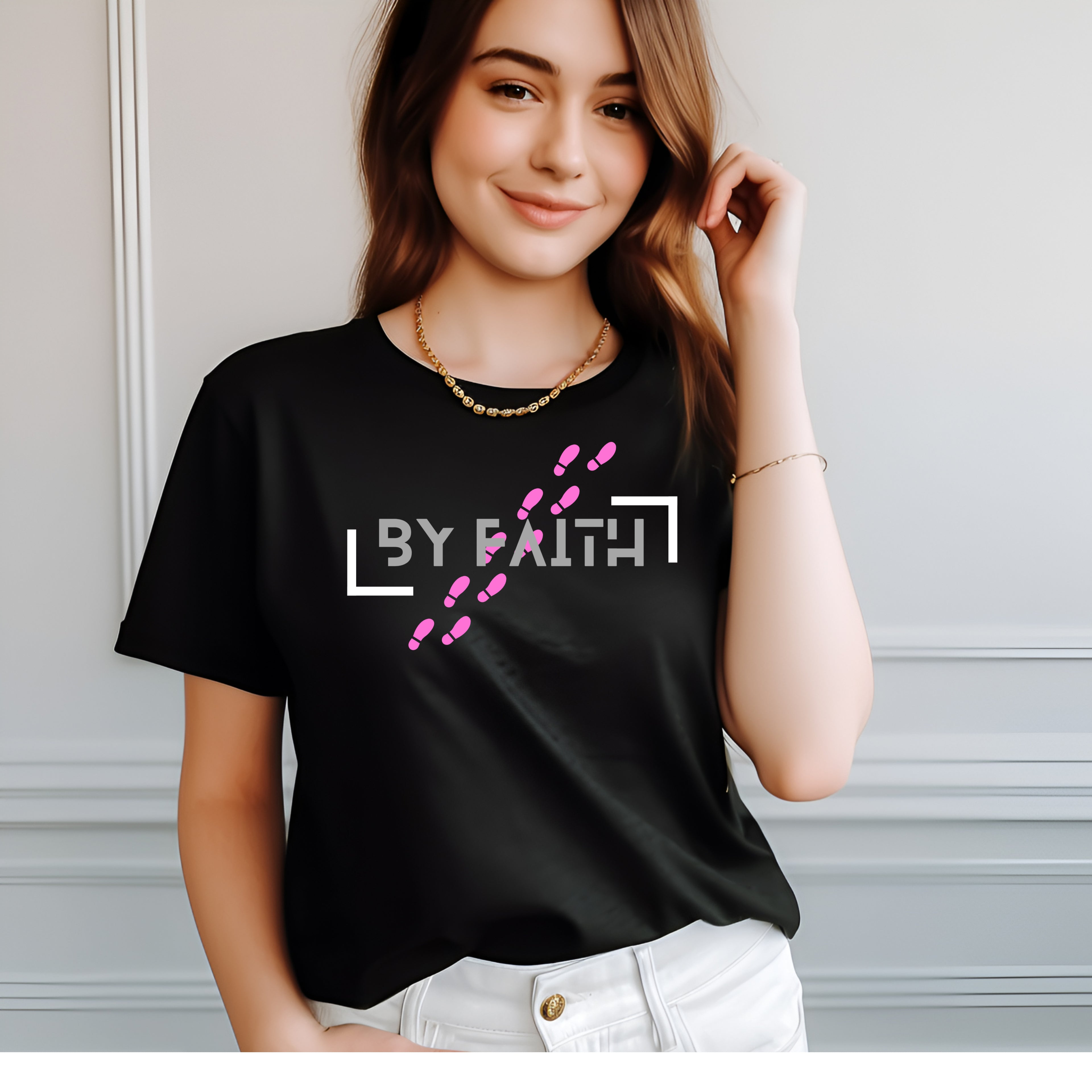 Walk by Faith religious theme T-shirt collection