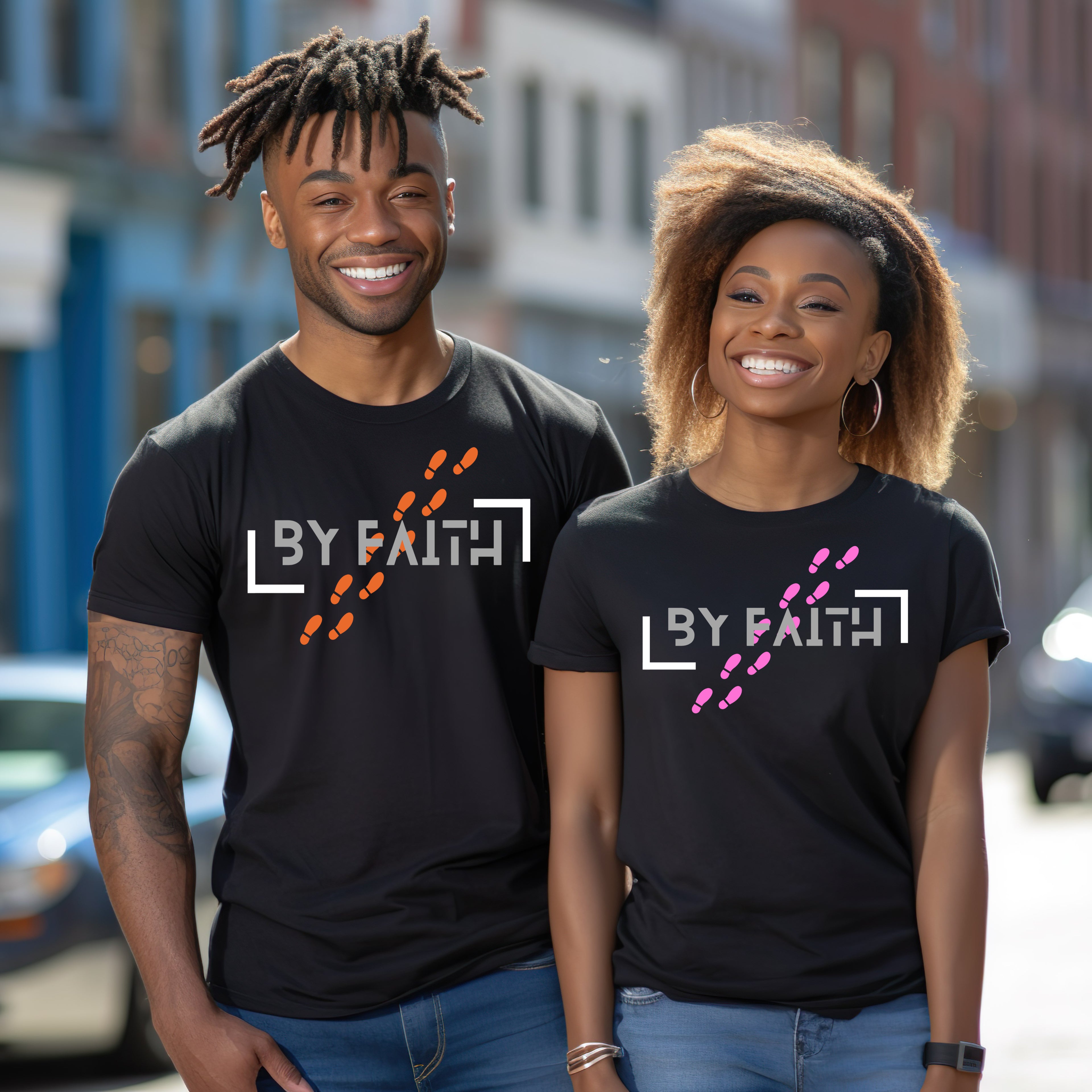 Walk by Faith religious theme T-shirt collection