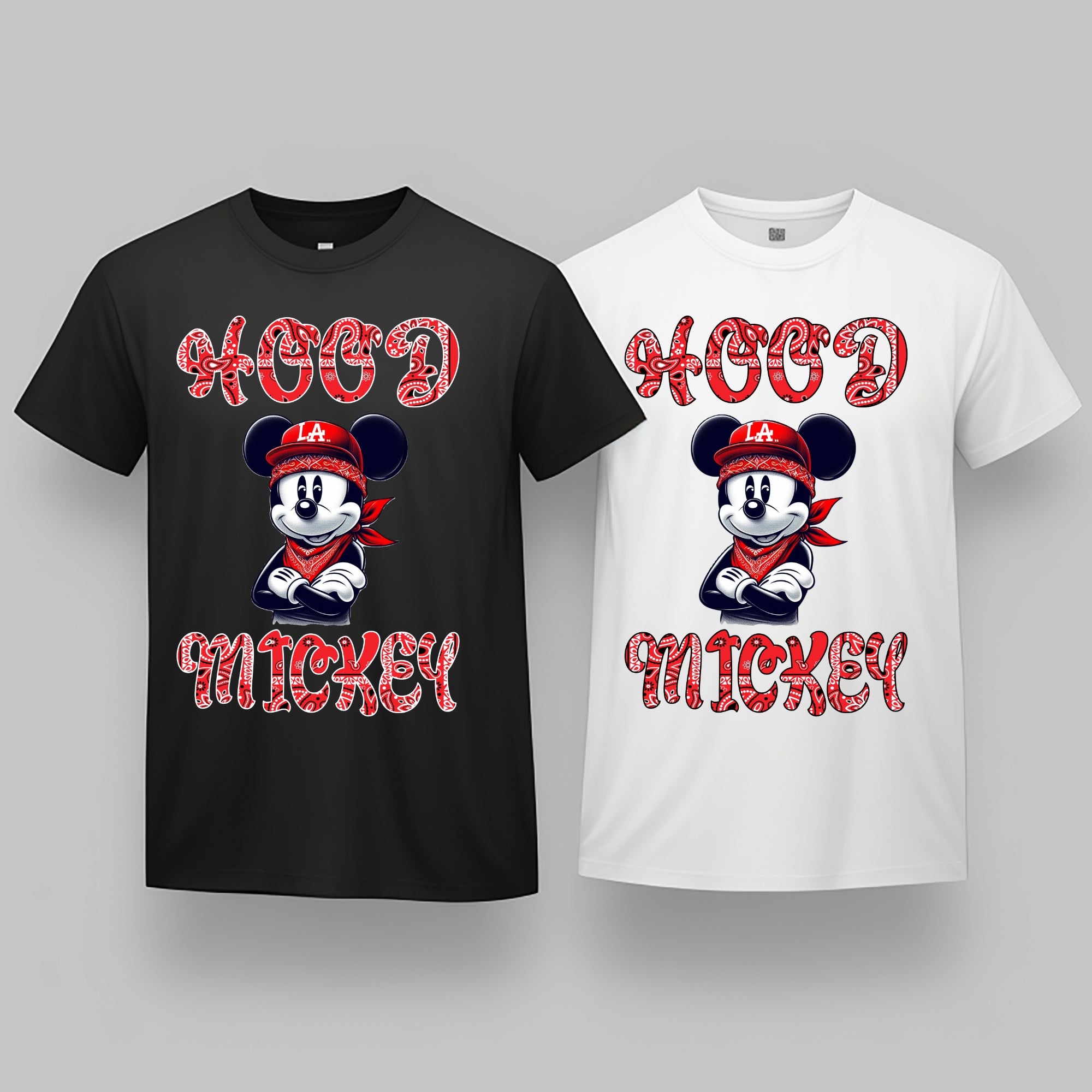 Hood Mickey, Red Bandana theme T-shirt