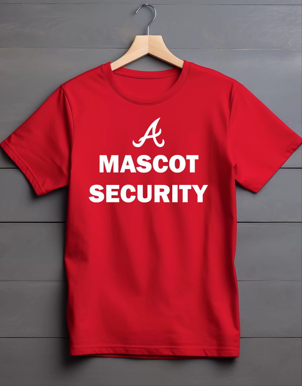ATLANTA BRAVES MASCOT SECURITY T-SHIRT (RED)