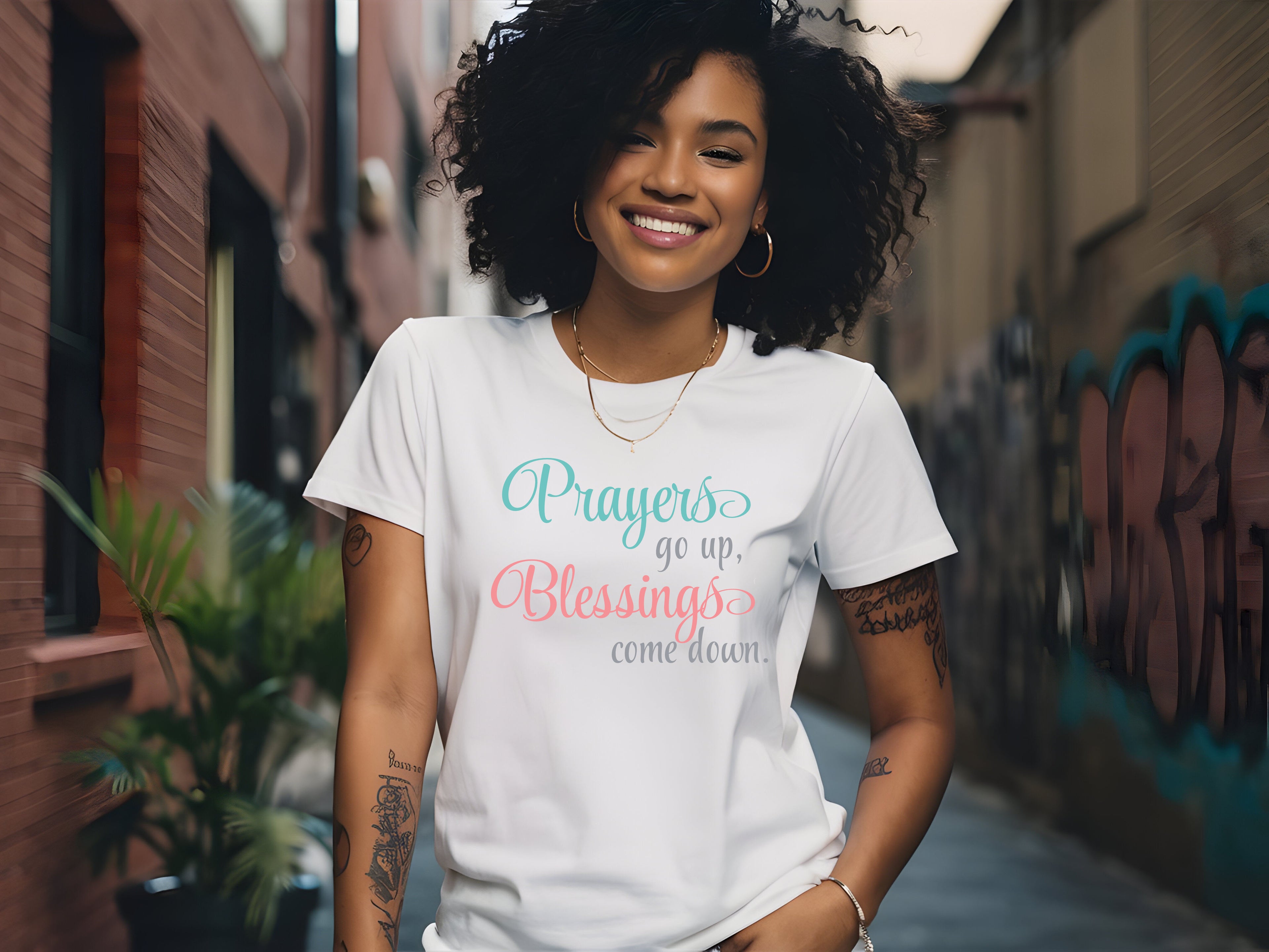 Prayers GO UP, Blessing come down T-shirt