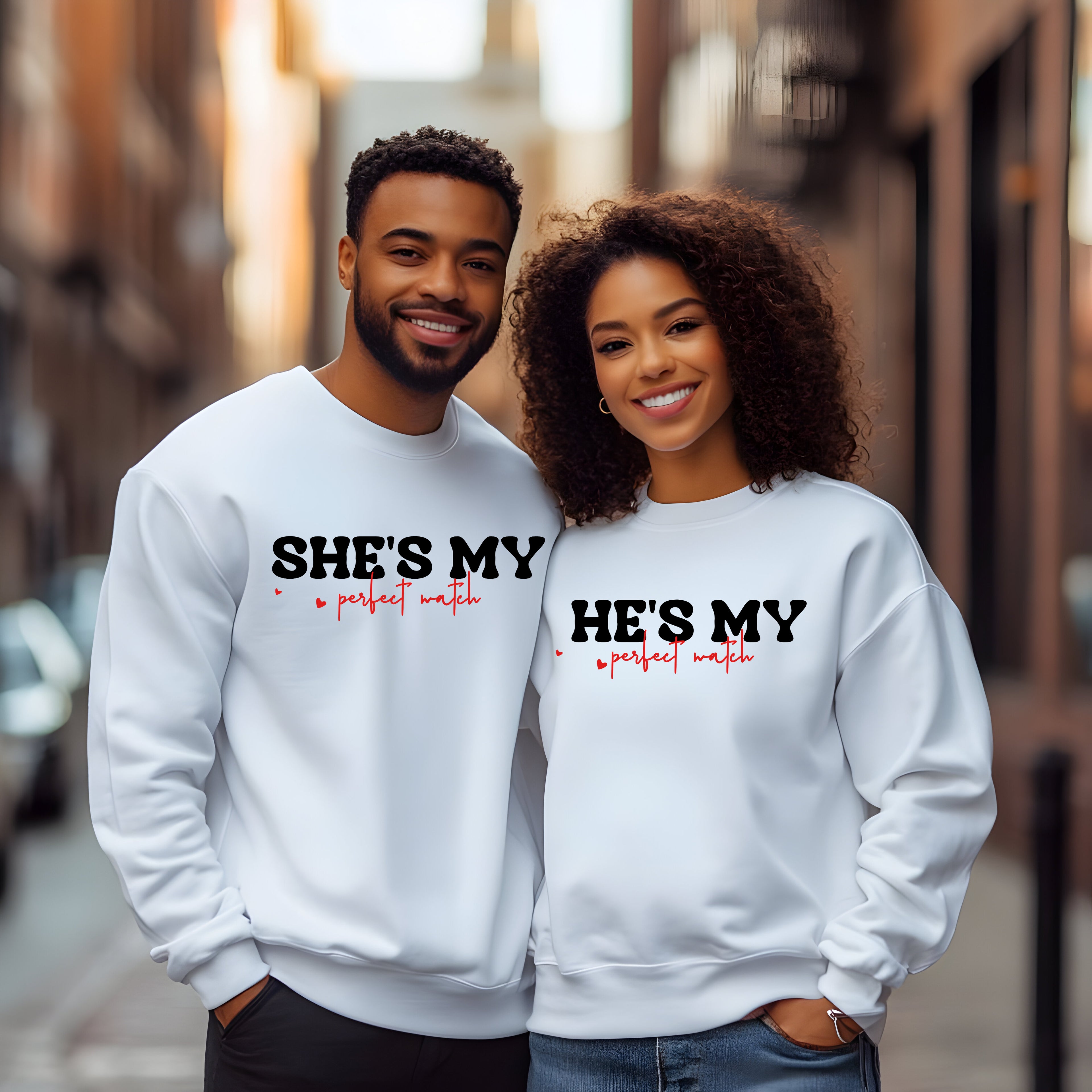 SHE'S MY PERFECT MATCH/ HE'S MY PERFECT MATCH COUPLES SHIRTS