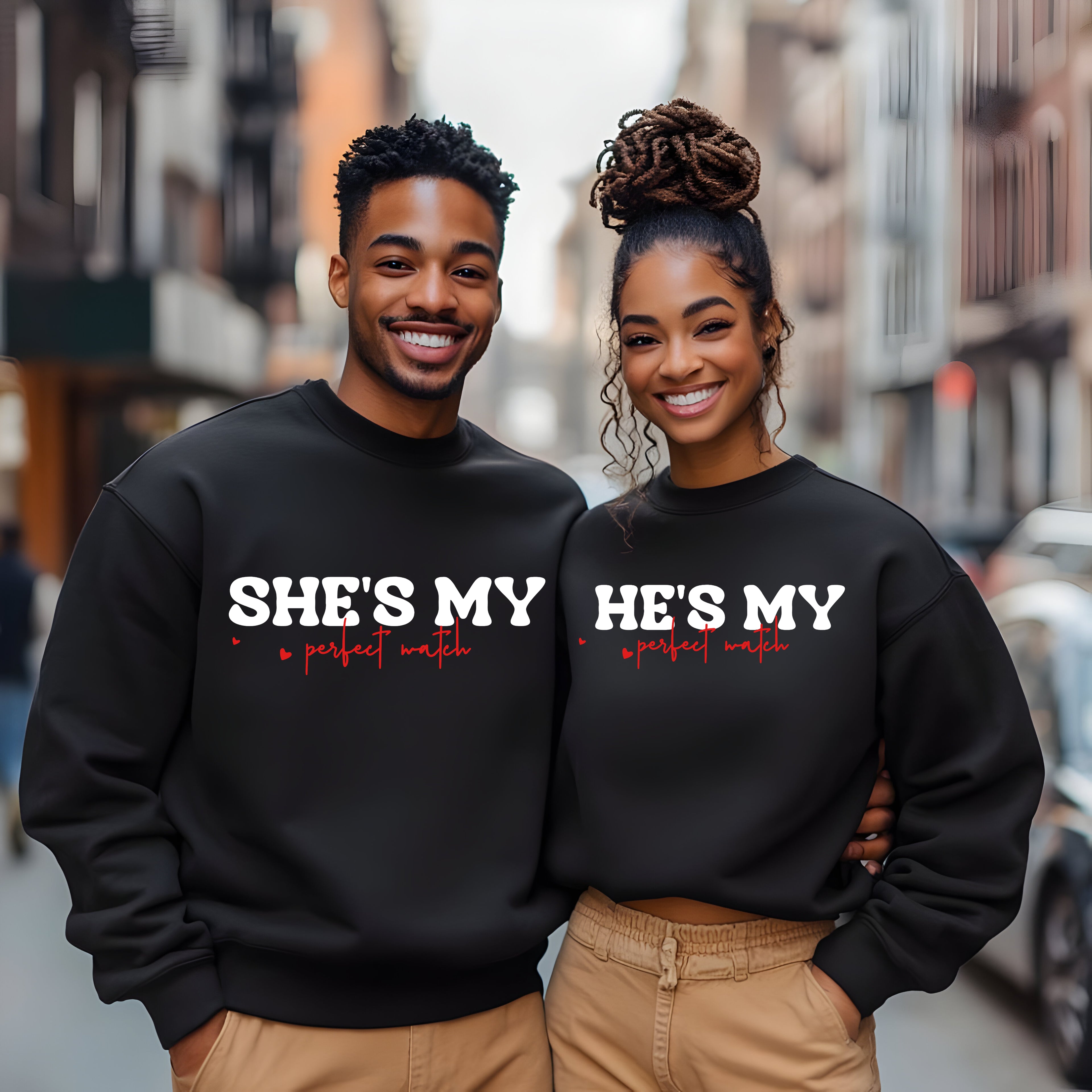 SHE'S MY PERFECT MATCH/ HE'S MY PERFECT MATCH COUPLES SHIRTS