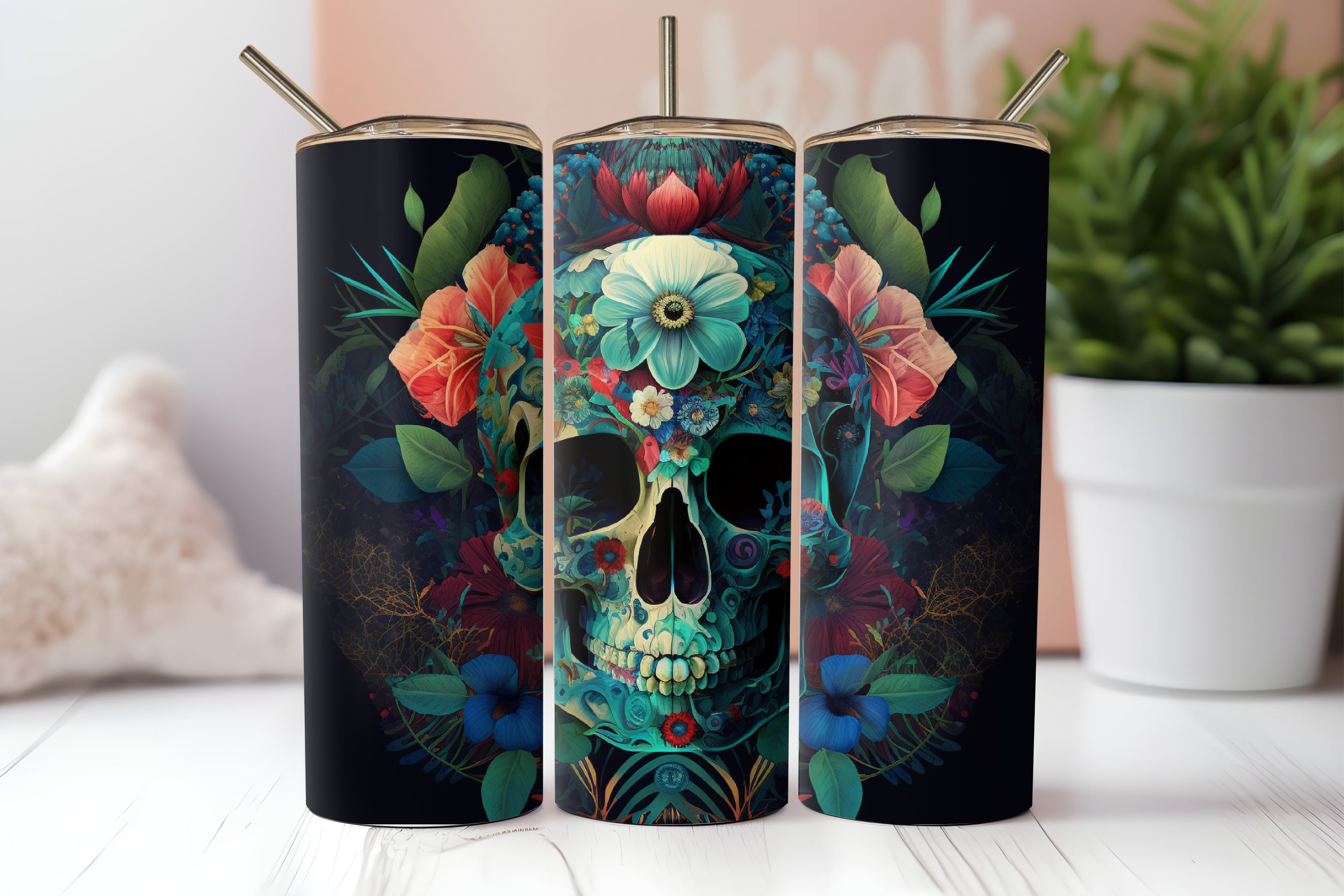 Smoke Skull Theme 20oz Tumbler