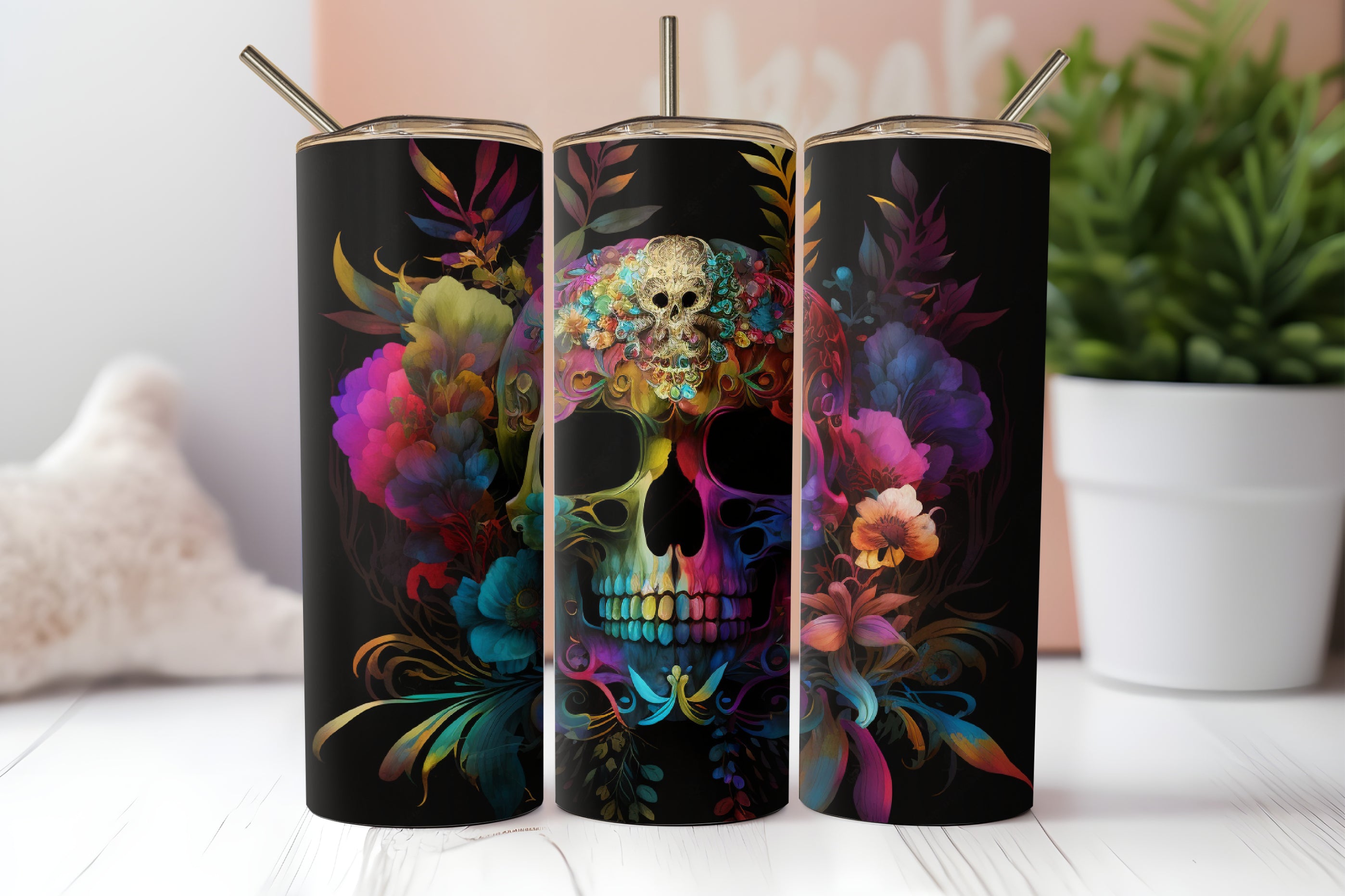 Smoke Skull Theme 20oz Tumbler