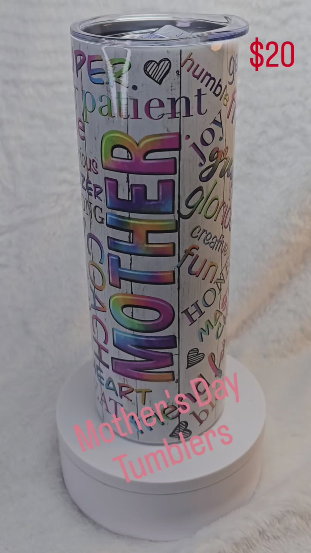 Mom's 20oz Tumbler, Mom's gift, Mothers Day gift