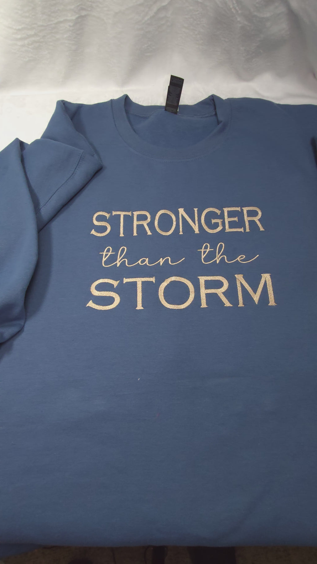 Stronger than the STORM embroidery Sweatshirt and Hoodies