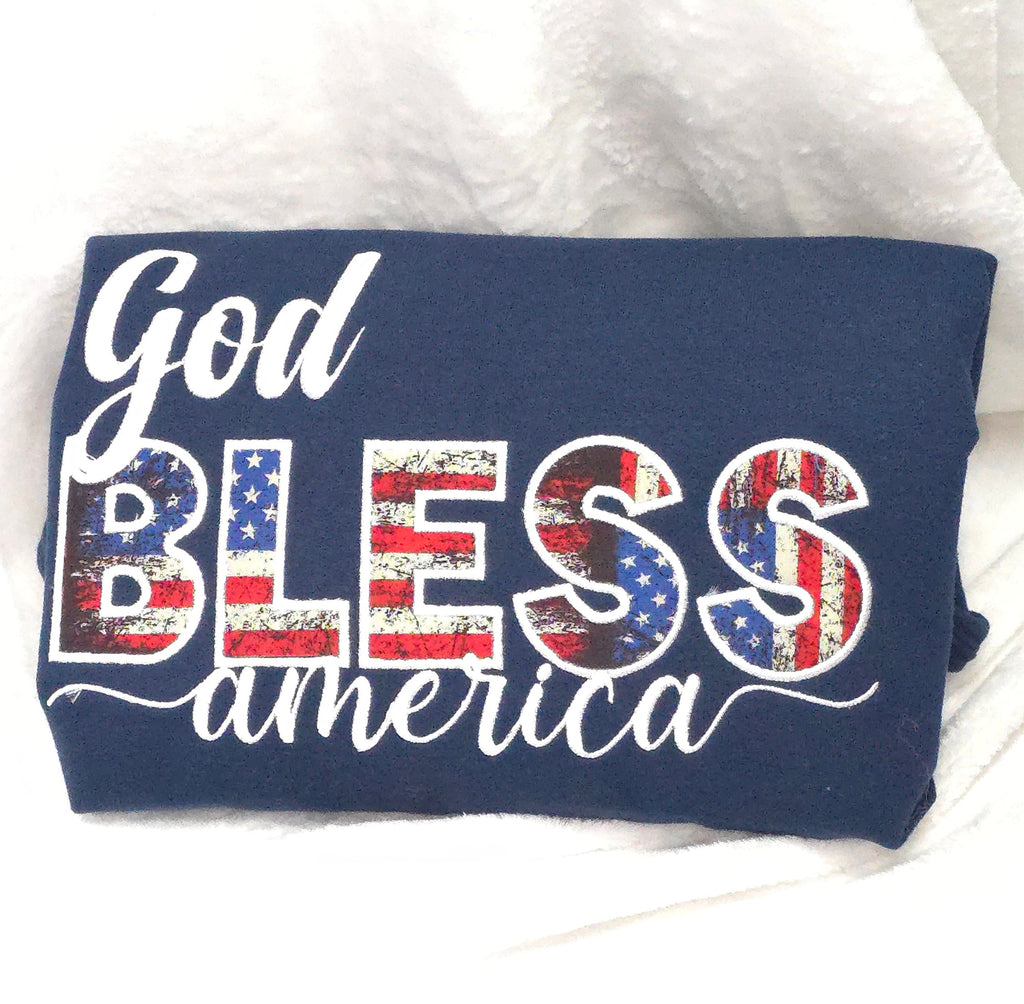 God Bless America Embroidery Applique collections