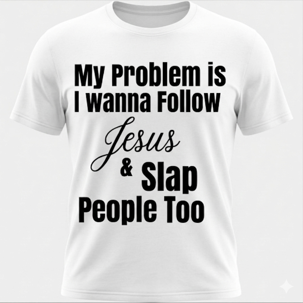 My Problem is I wanna follow Jesus & Slap People Too T-Shirt