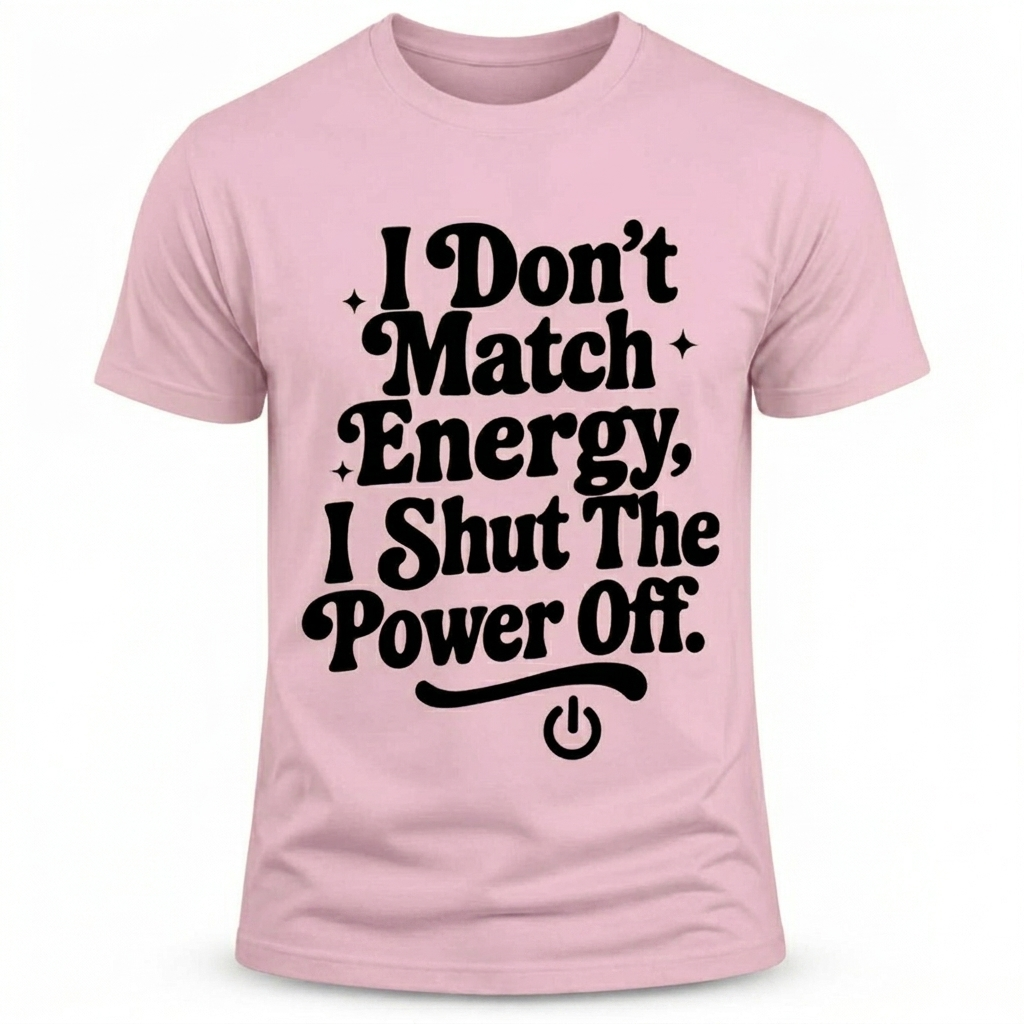 I don't match energy I shut the power off/ T-shirt