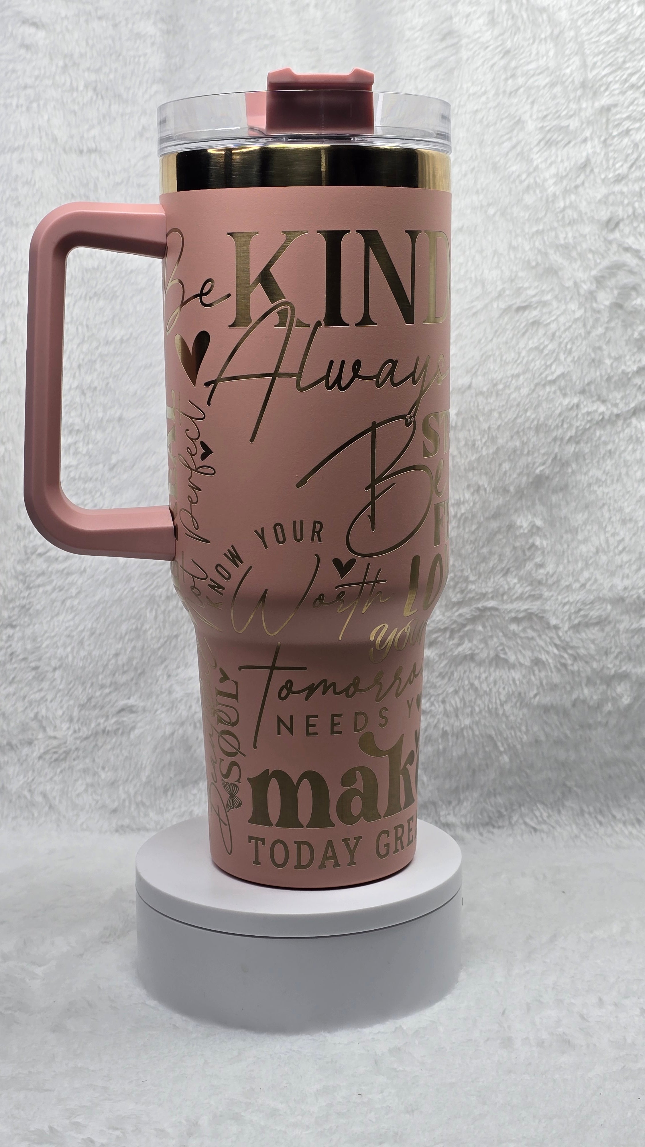 Inspirational, Daily Affirmation 40oz Laser-Engraved Tumbler