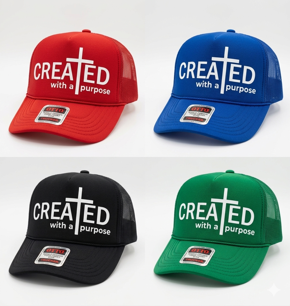 CREATED WITH A PUROSE/ T-shirt and Hat