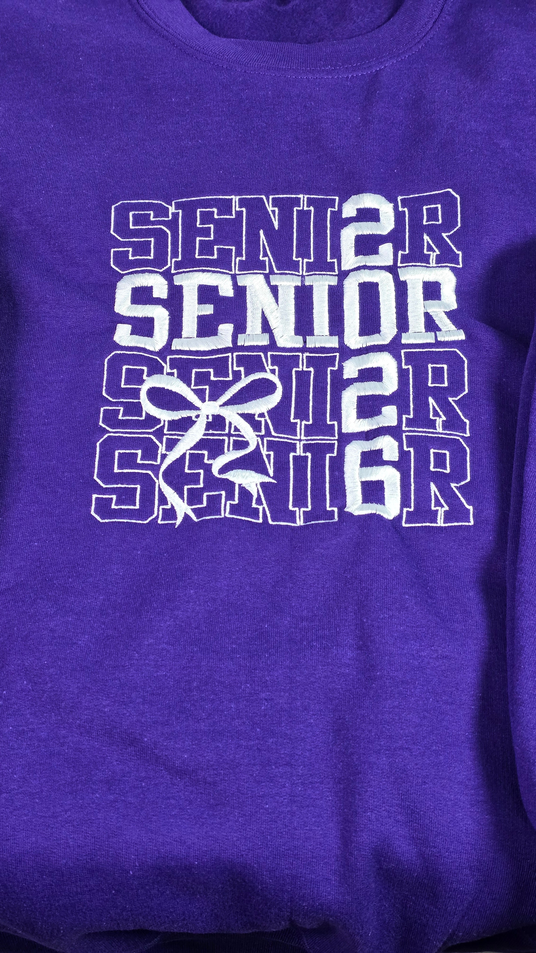 Senior 2026 Embroidery Sweatshirts and Hoodies