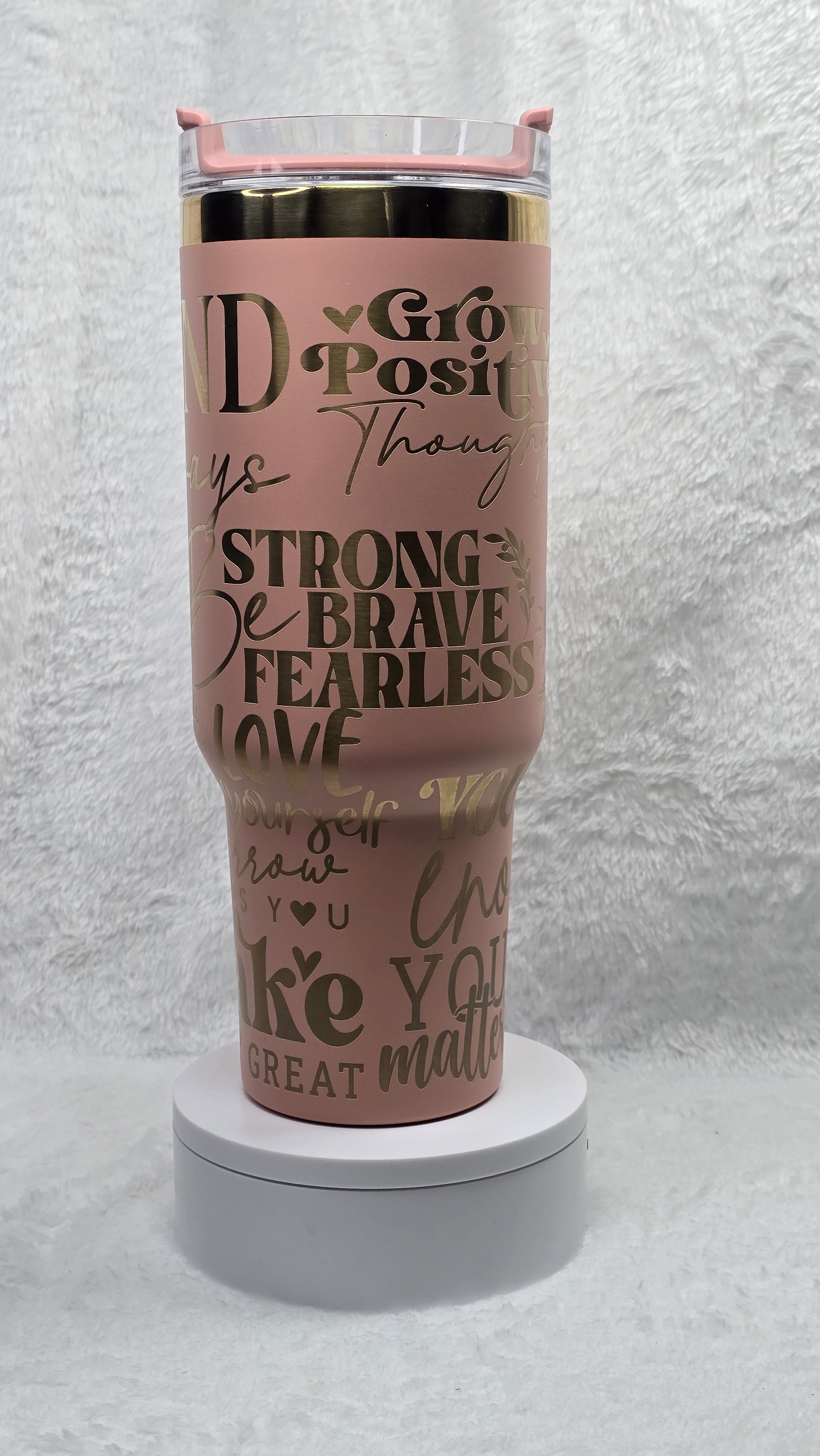 Inspirational, Daily Affirmation 40oz Laser-Engraved Tumbler