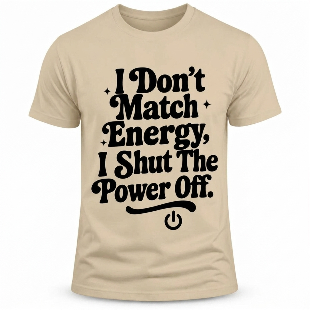 I don't match energy I shut the power off/ T-shirt