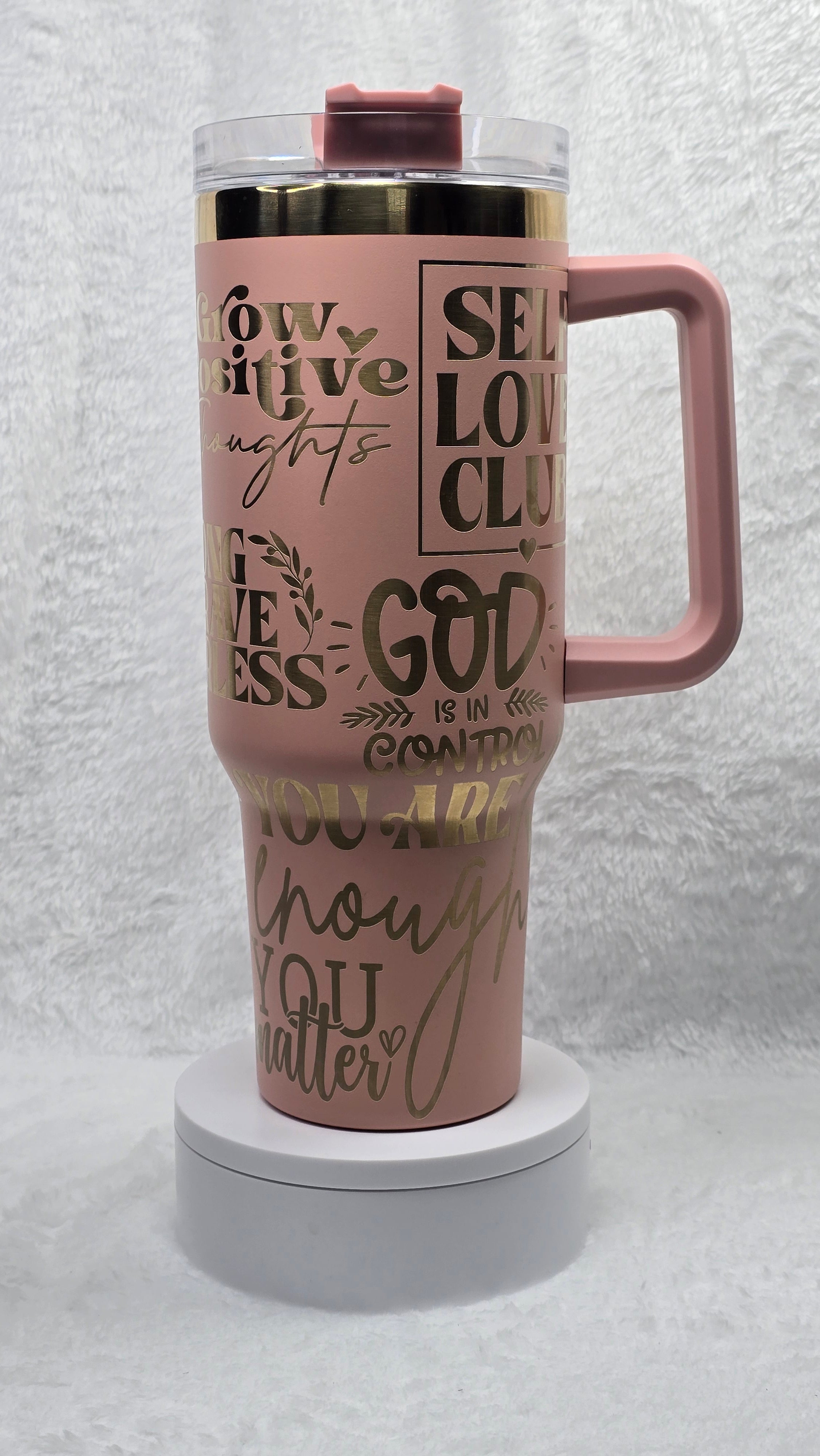 Inspirational, Daily Affirmation 40oz Laser-Engraved Tumbler