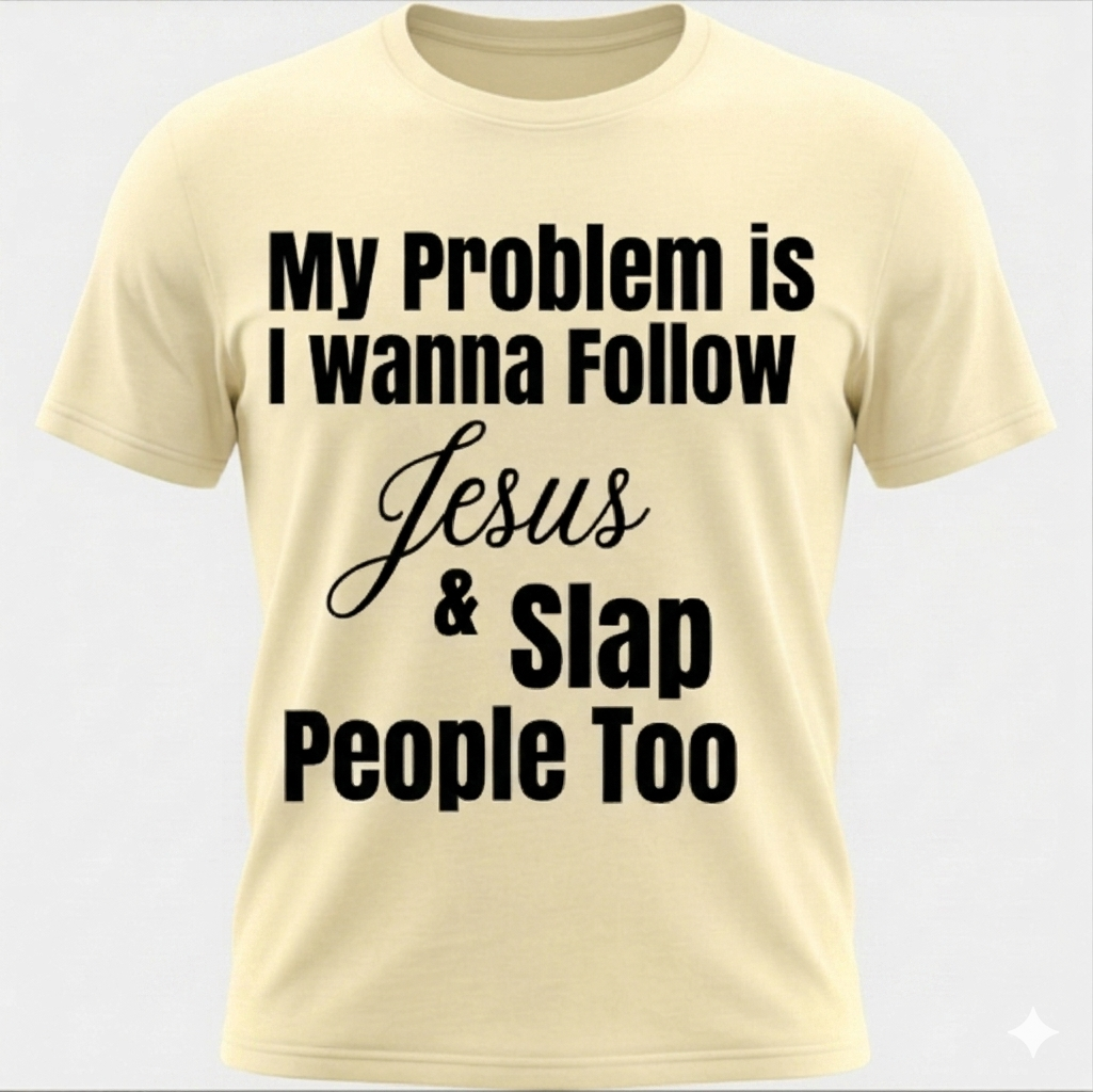 My Problem is I wanna follow Jesus & Slap People Too T-Shirt