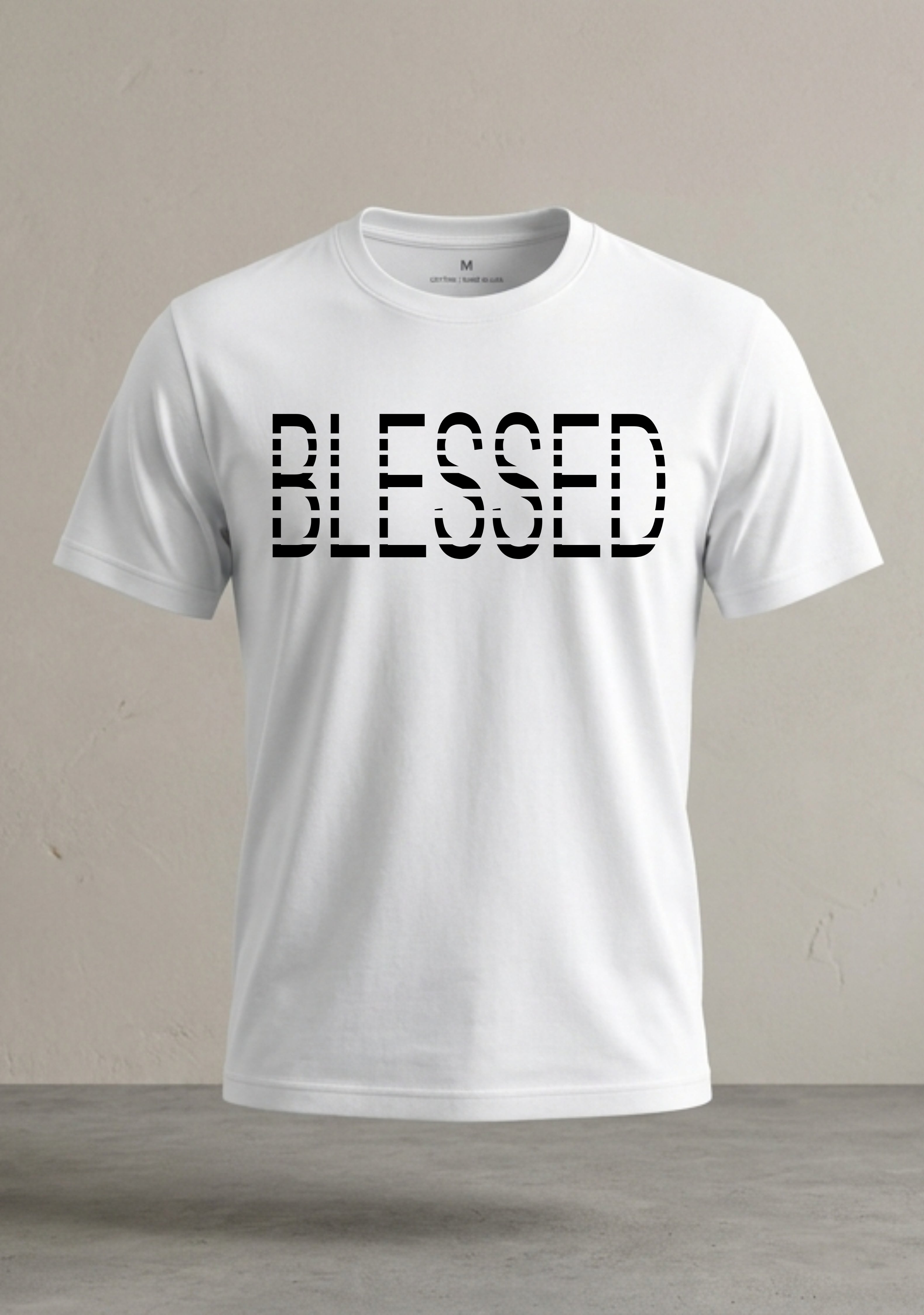 BLESSED Stripe design Shirt